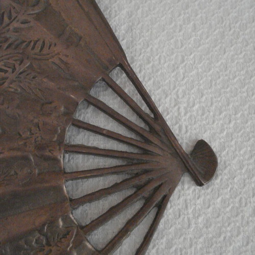 Vintage bronze hanging fan used