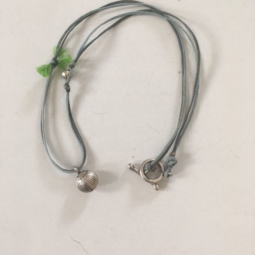 Necklace handmade summer like new, blue and silver