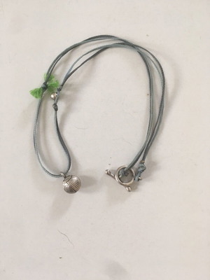 Necklace handmade summer like new, blue and silver