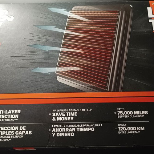 K&N Original Lifetime High-Flow Engine Air Filter new