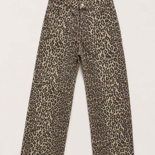 Animal Print Jeans Vero Moda like new, wide leg, high waist