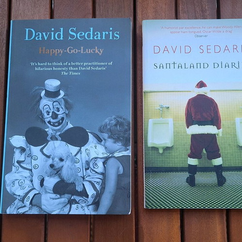 David Sedaris books like new, Happy-Go-Lucky and Santaland Diaries, 2 pcs