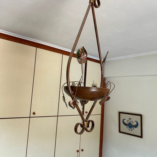 Bronze ceiling light like new, brown