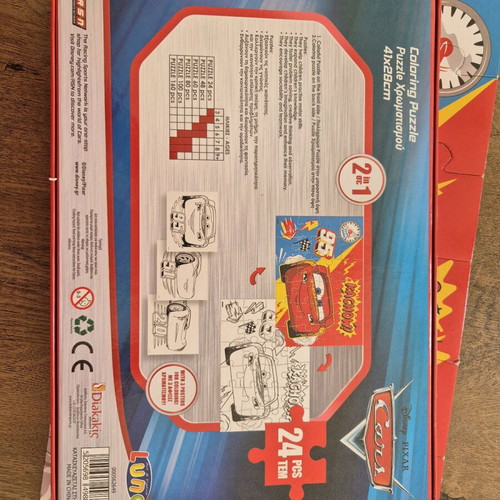 Cars and Farm puzzles 24 pieces used, set of 2