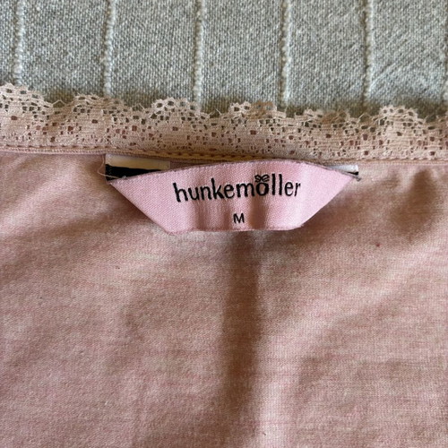 Hunkemöller Lace Trim Henley Top medium, like new, pink