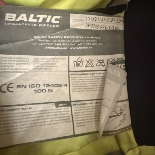 Baltic children's life jacket used, some stains