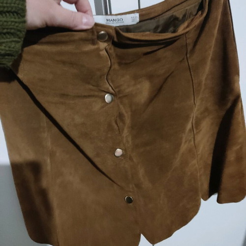 Mango suede skirt like new, brown