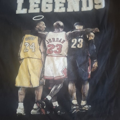 T shirt Kobe Jordan LeBron legends, like new, size M, black