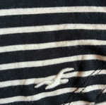 Hollister Womens Striped T-Shirt XS New Nautical Navy White Pocket Tee