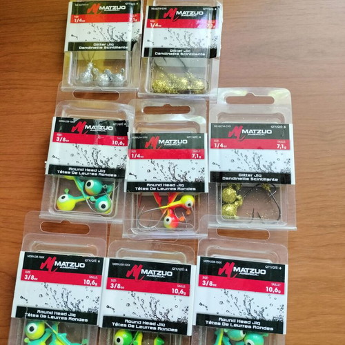 Fishing sinkers lead heads new, pack of 57 with hooks