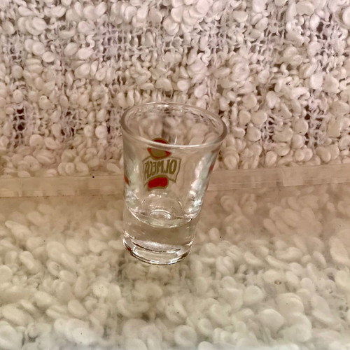 Olmeca Tequila shot glass collectible, new, 1990