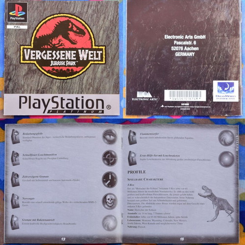 The Lost World: Jurassic Park PS1 game used, action adventure