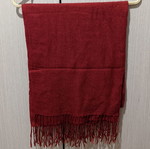 Red wide scarf