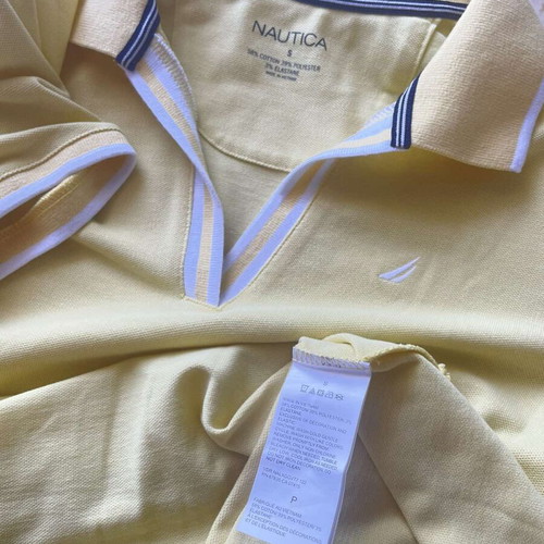 Nautica Women's Sports Polo Shirt new, yellow, size S