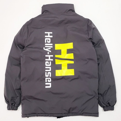 Helly Hansen Yu Puffer jacket used, reversible, men's size S, gray and black