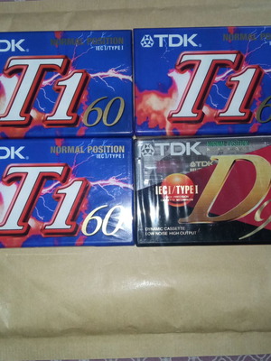 Κασέτες ήχου TDK καινούργιες, πακέτο 4 με T1 60 και D 90