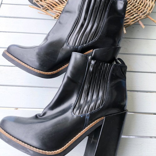 Pull & Bear ankle boots blue black size 39 like new