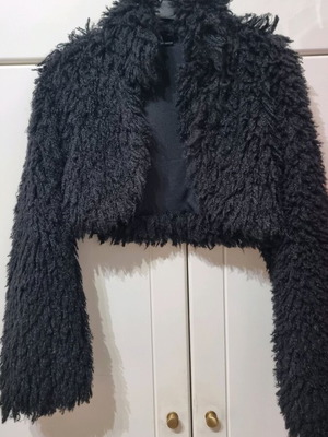 Fur bolero new black, size L