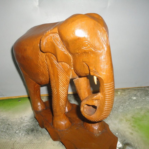 Handmade wooden elephant decoration