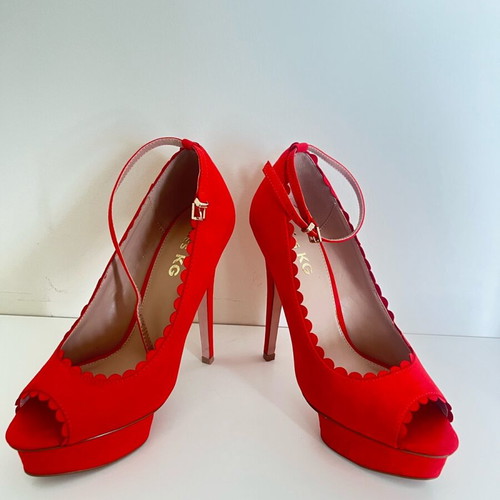 Kurt Geiger stiletto sandal red like new, size 39