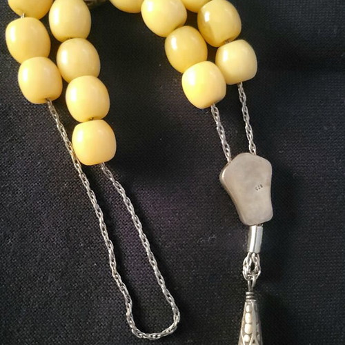 Komboloi from royal amber and 925 silver like new