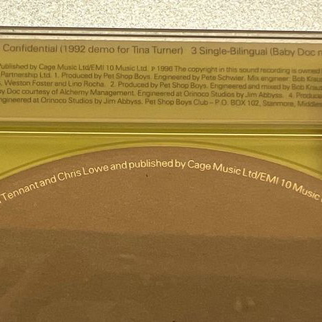 Pet Shop Boys Bilingual 4-trk CD single used, pop