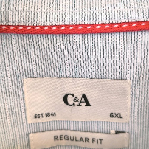 6XL 100% Cotton C&A Shirt Like New, Light Blue