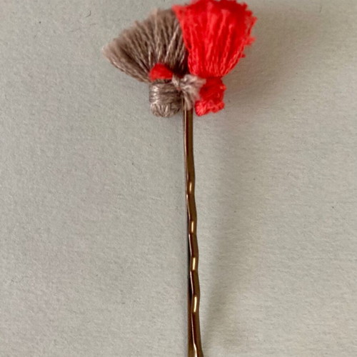 Vintage hairpins set of 5 with handmade colorful tassels new