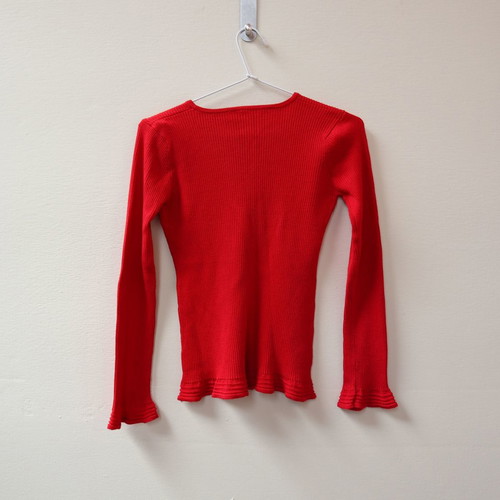 Women's red long-sleeve blouse used, small
