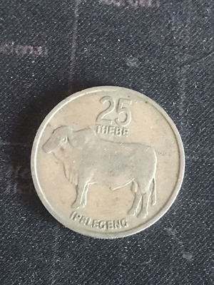 Botswana 25 Thebe 1976 coin