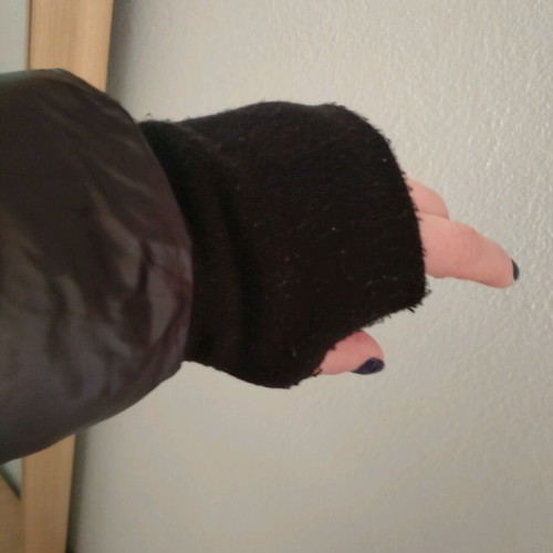 Long women's jacket used, size M, black