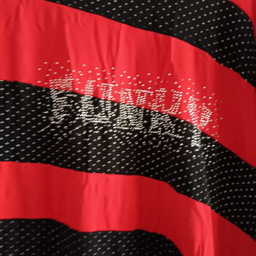 Women's short-sleeve blouse used, size L, red and black