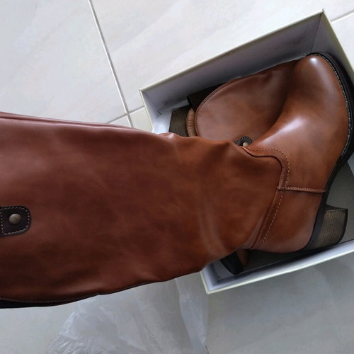 Diamantique women's boots size 37 like new, brown