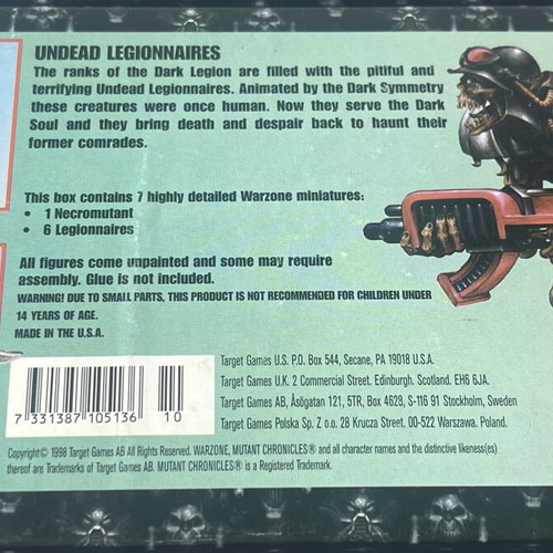 Warzone Dark Legion Undead Legionnaires metal miniatures box set used