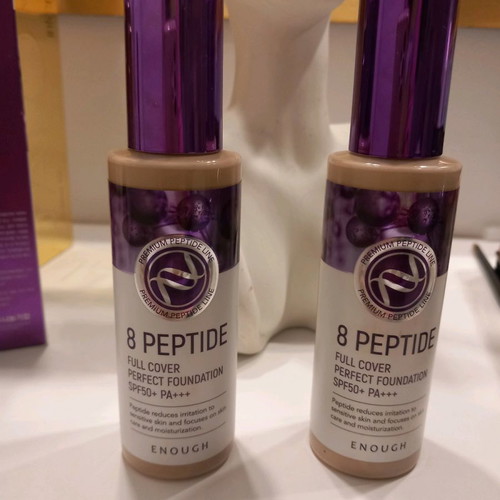 Enough 8 Peptide Full Cover Perfect Foundation SPF50+ PA+++ new, 2 creams