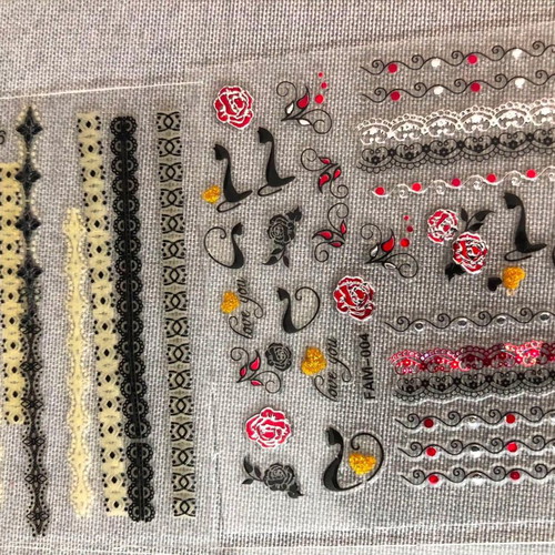 3D Nail Stickers new, pack of 5 pieces