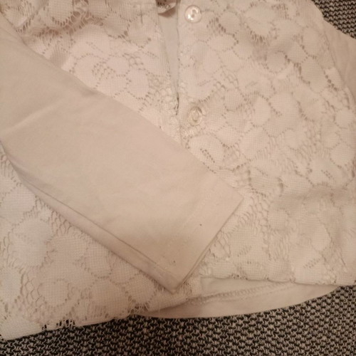 White bolero with lace 6/12 months