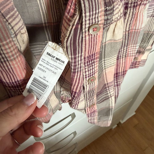 Tally Weijl checked shirt size 36 used, multicolor