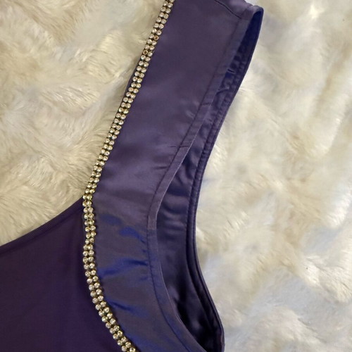 Anel evening blouse new, size Medium, purple with rhinestones