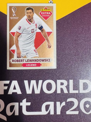 Panini World Cup 2022 Extra Sticker Robert Lewandowski Legend Bronze new