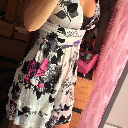 Roberto Cavalli mini dress S like new with floral print