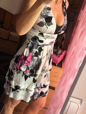 Roberto Cavalli mini dress S like new with floral print