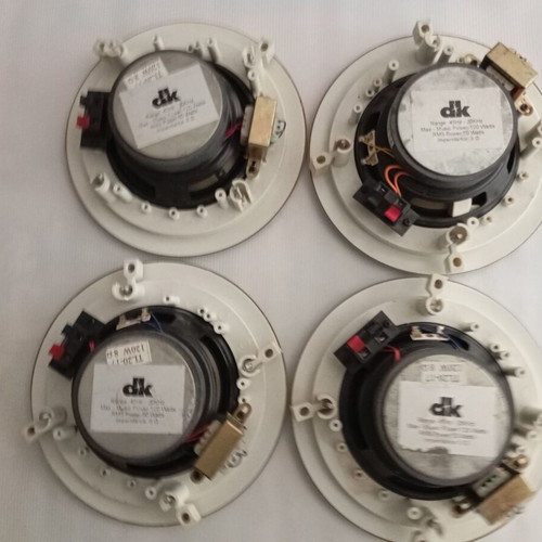 4 Ηχεία ψευδοροφής inox καινούργια, 120W, 8Ω