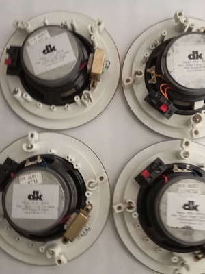 4 Ηχεία ψευδοροφής inox καινούργια, 120W, 8Ω