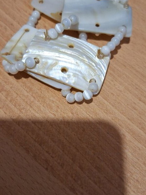 Senteffi elastic bracelet like new, white and beige