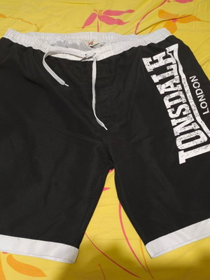 Lonsdale Clennell Ανδρικό Μαγιό Βερμούδα 4XL σαν καινούργιο, μαύρο με άσπρο