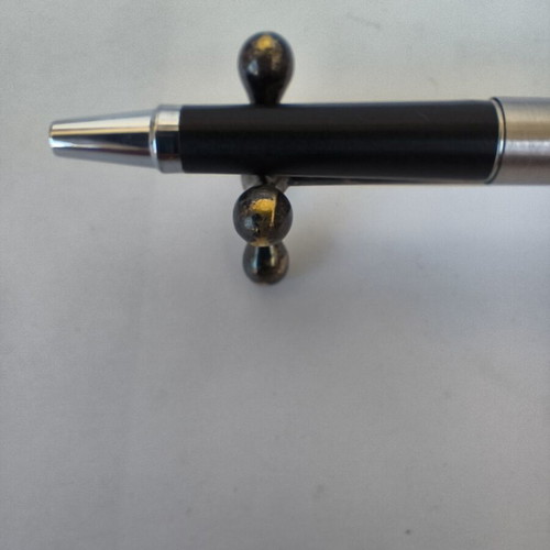Parker Slim rollerball pen used, stainless steel, logo on cap