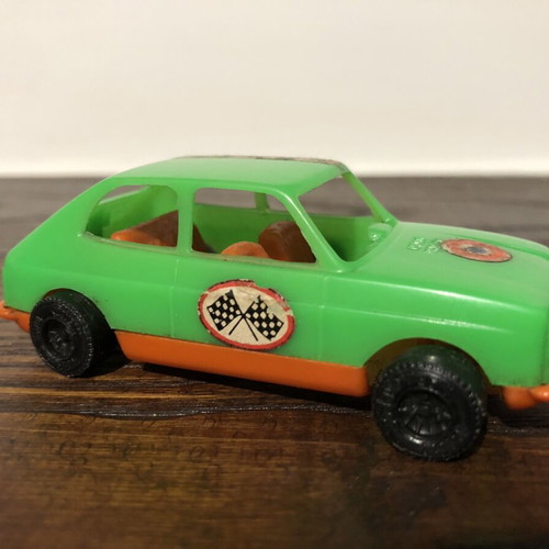 Vintage Fiat 127 plastic toy car used, scale 1/36 by Grecostyl