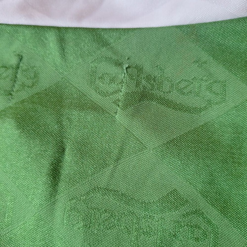 Carlsberg Retro Football Jersey used, green and white, size L