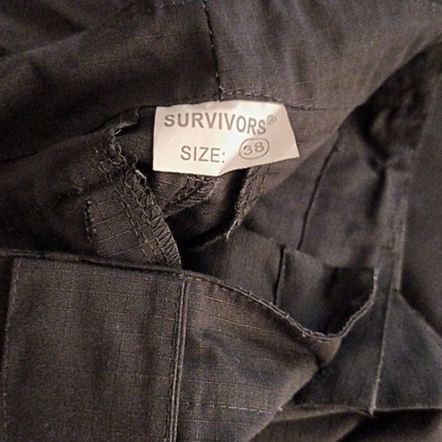 Survivors tactical pants, pack of 2, size 38, rip stop